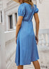 Boho Midi Dress Royal Blue